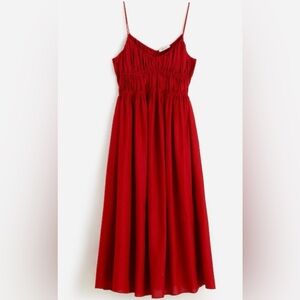 Textured V-Neck Midi Dress